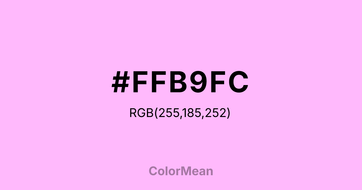 #FFB9FC color swatch