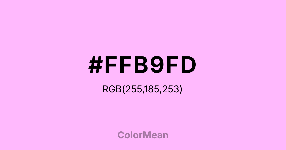 #FFB9FD color swatch
