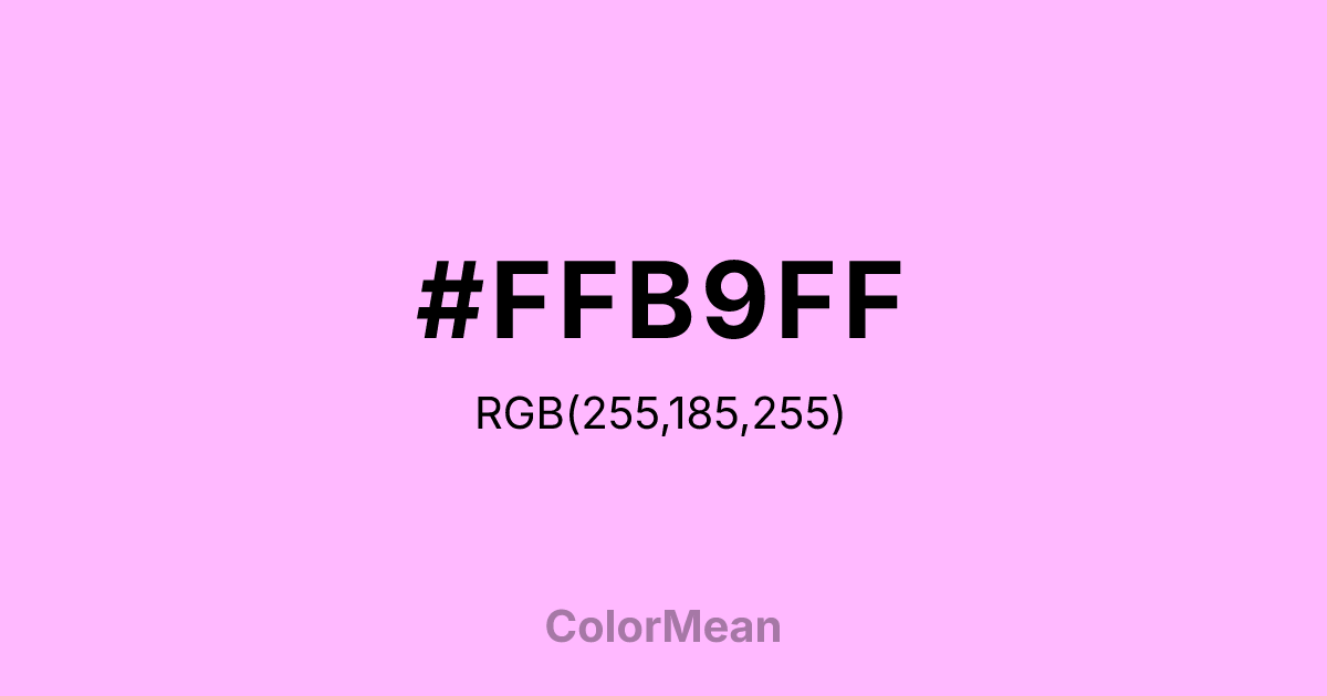 #FFB9FF color swatch