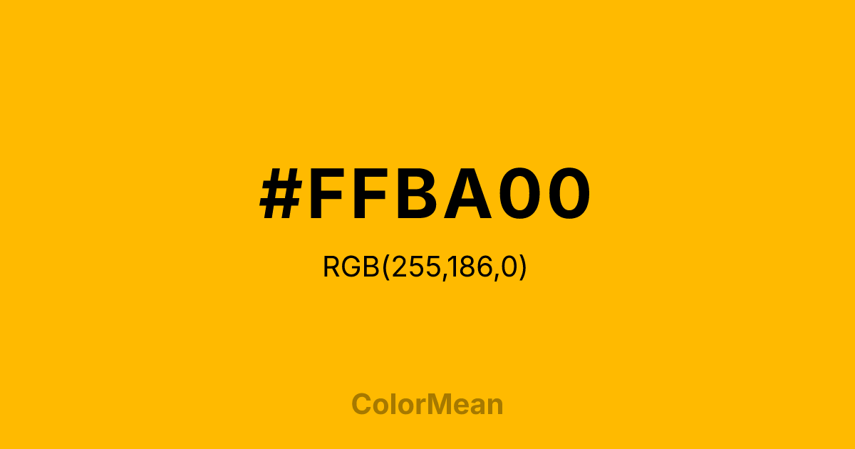#FFBA00 color swatch