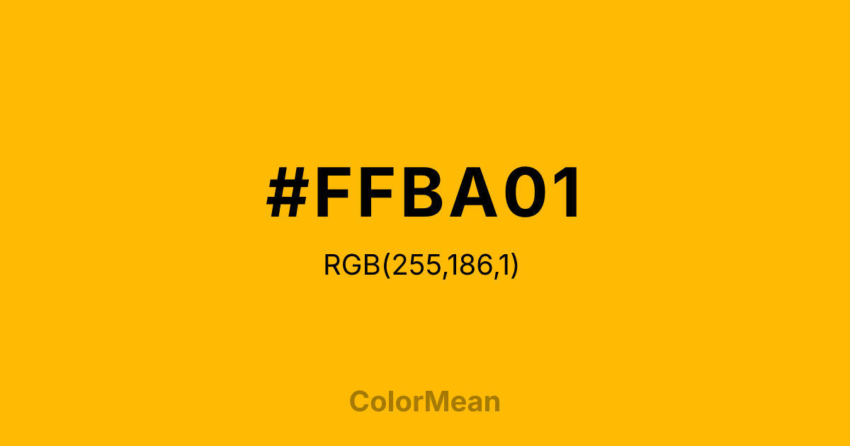#FFBA01 color swatch