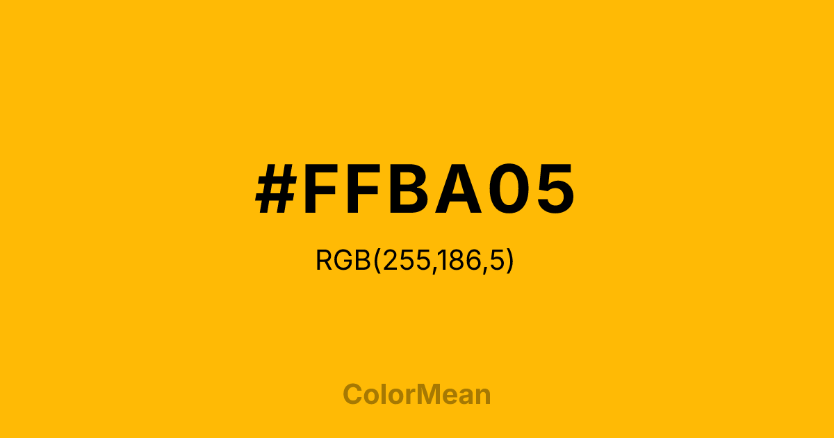 #FFBA05 color swatch