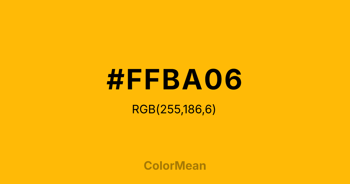 #FFBA06 color swatch