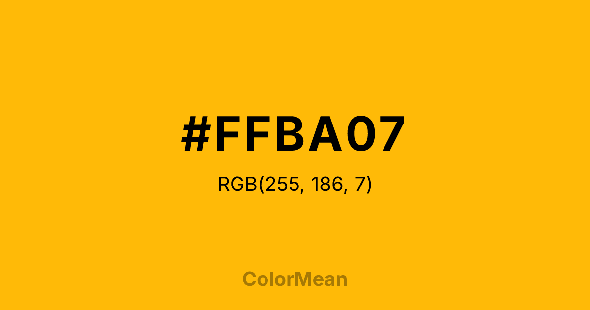 #FFBA07 color swatch