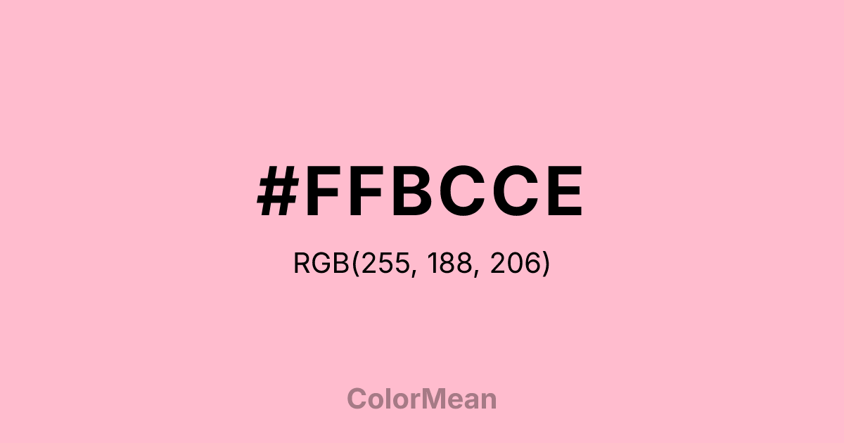 #FFBCCE color swatch