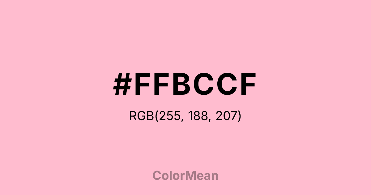 #FFBCCF color swatch