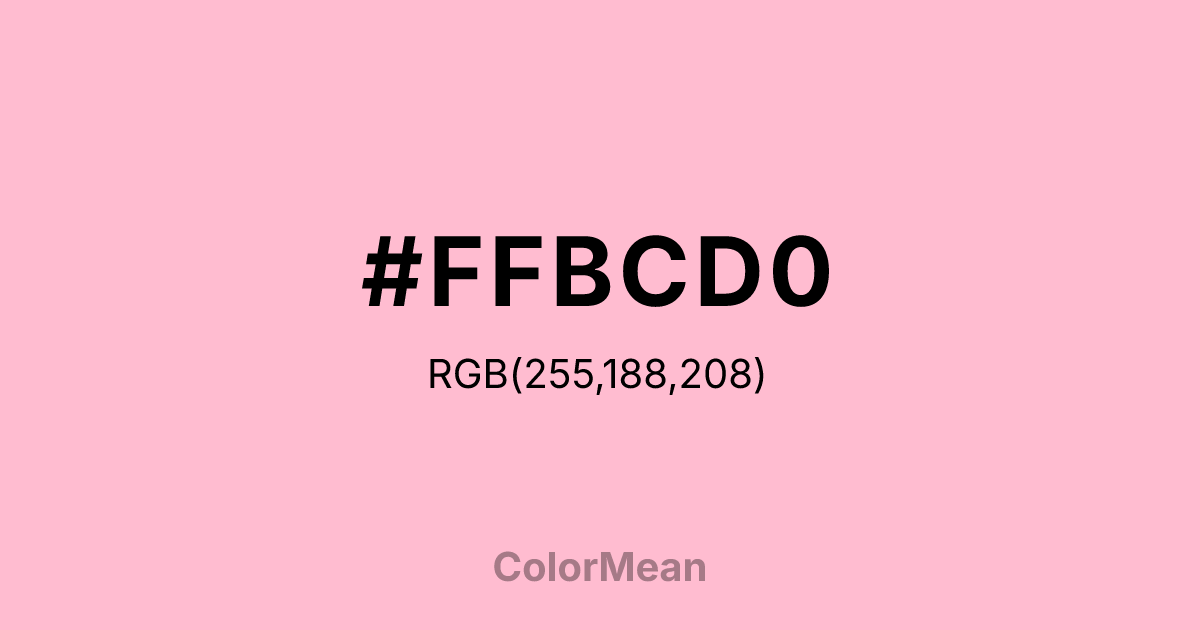#FFBCD0 color swatch