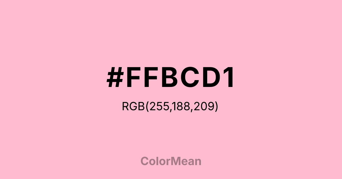 #FFBCD1 color swatch