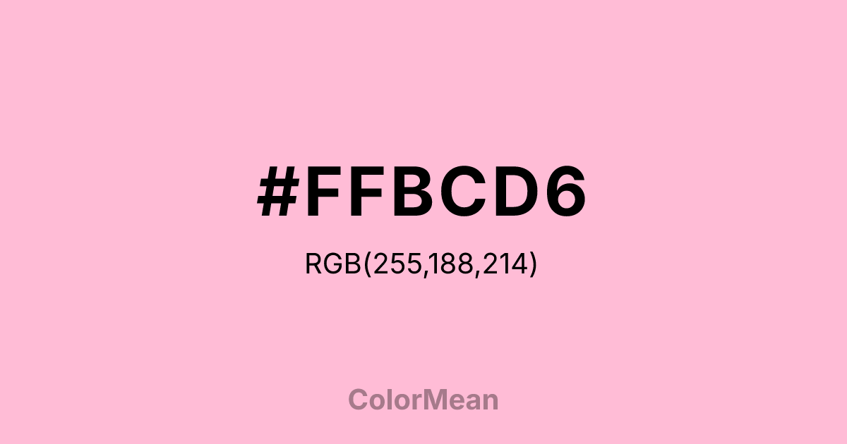 #FFBCD6 color swatch