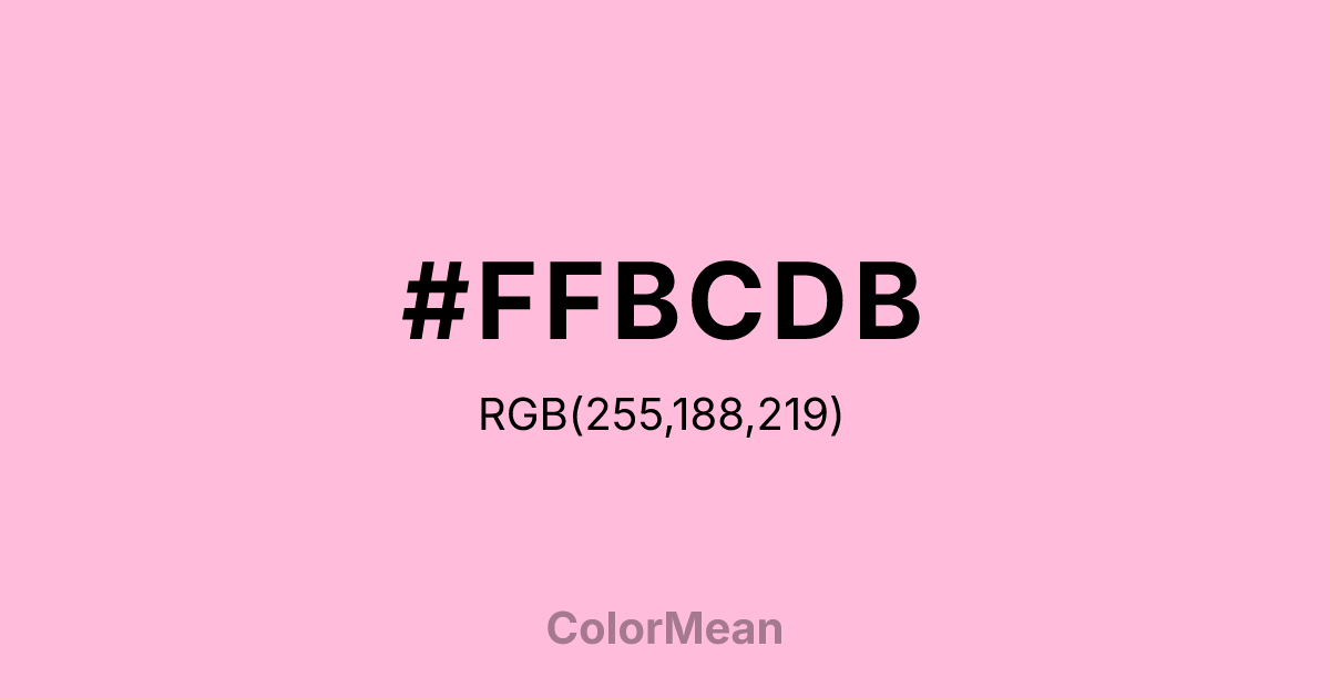 #FFBCDB color swatch