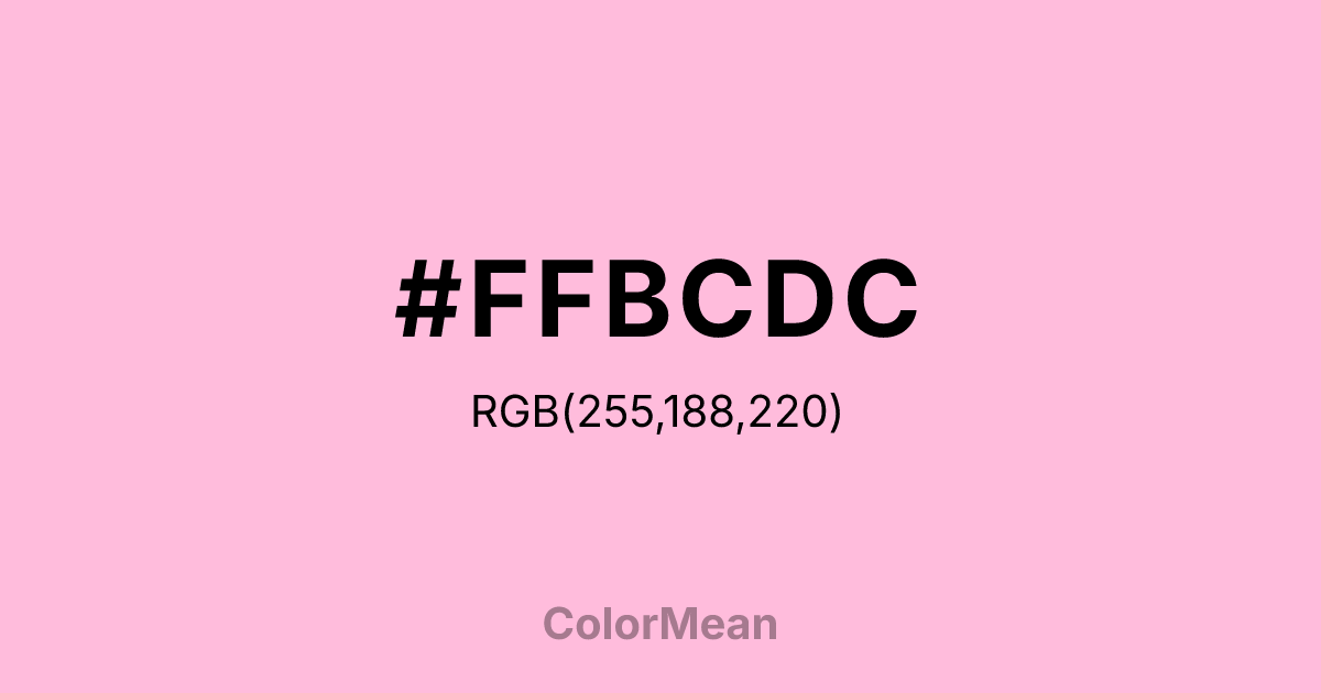 #FFBCDC color swatch