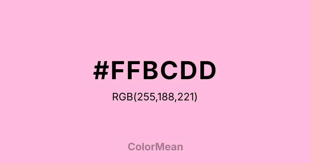 #FFBCDD color swatch