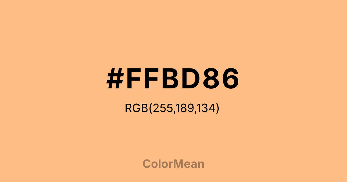#FFBD86 color swatch