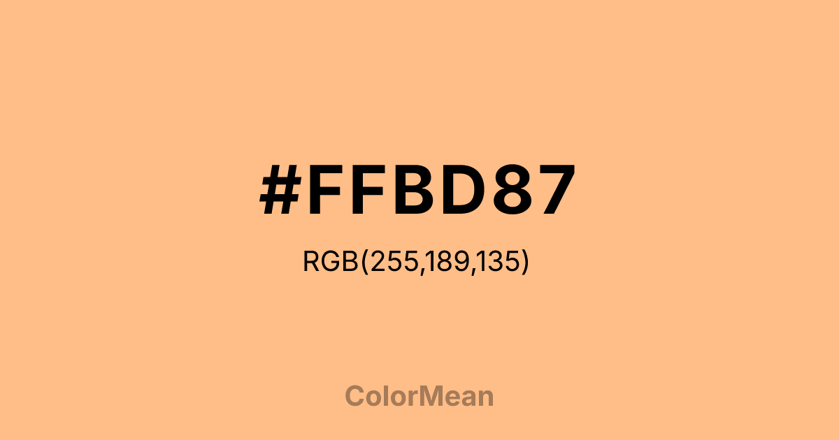 #FFBD87 color swatch