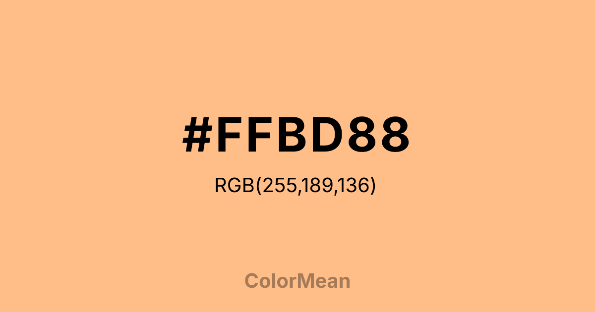 #FFBD88 color swatch