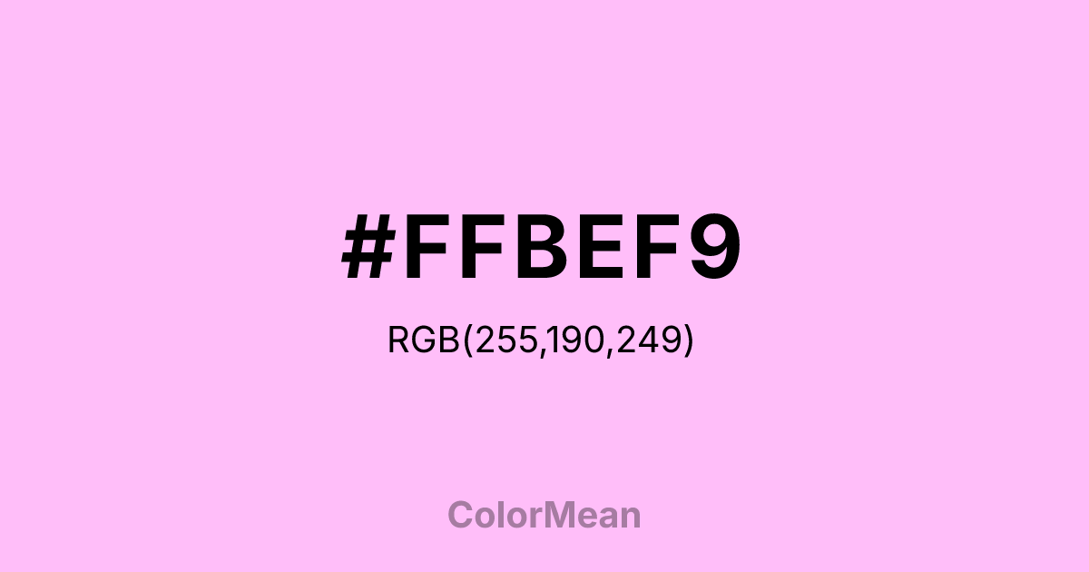 #FFBEF9 color swatch