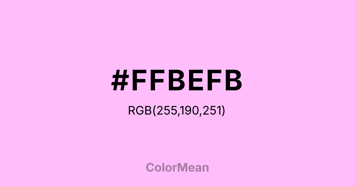 #FFBEFB color swatch