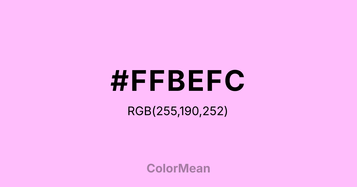 #FFBEFC color swatch