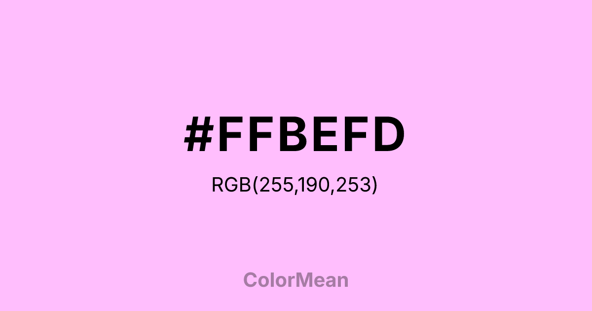 #FFBEFD color swatch
