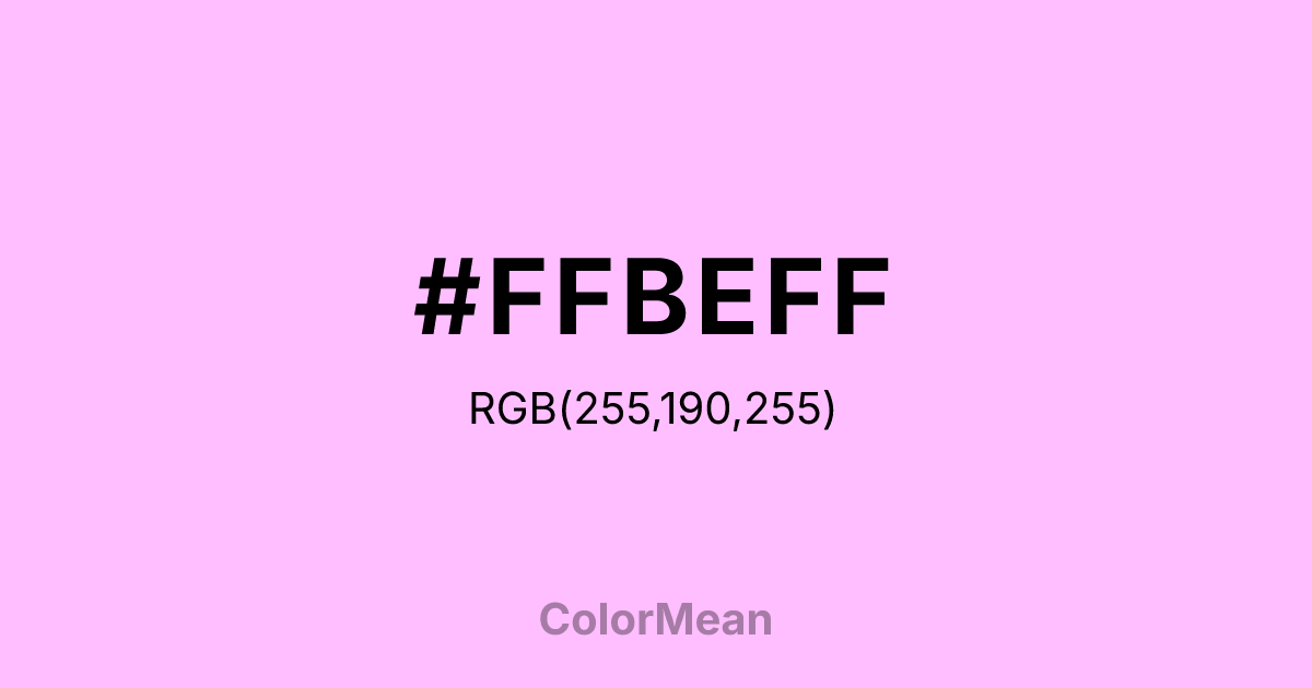 #FFBEFF color swatch