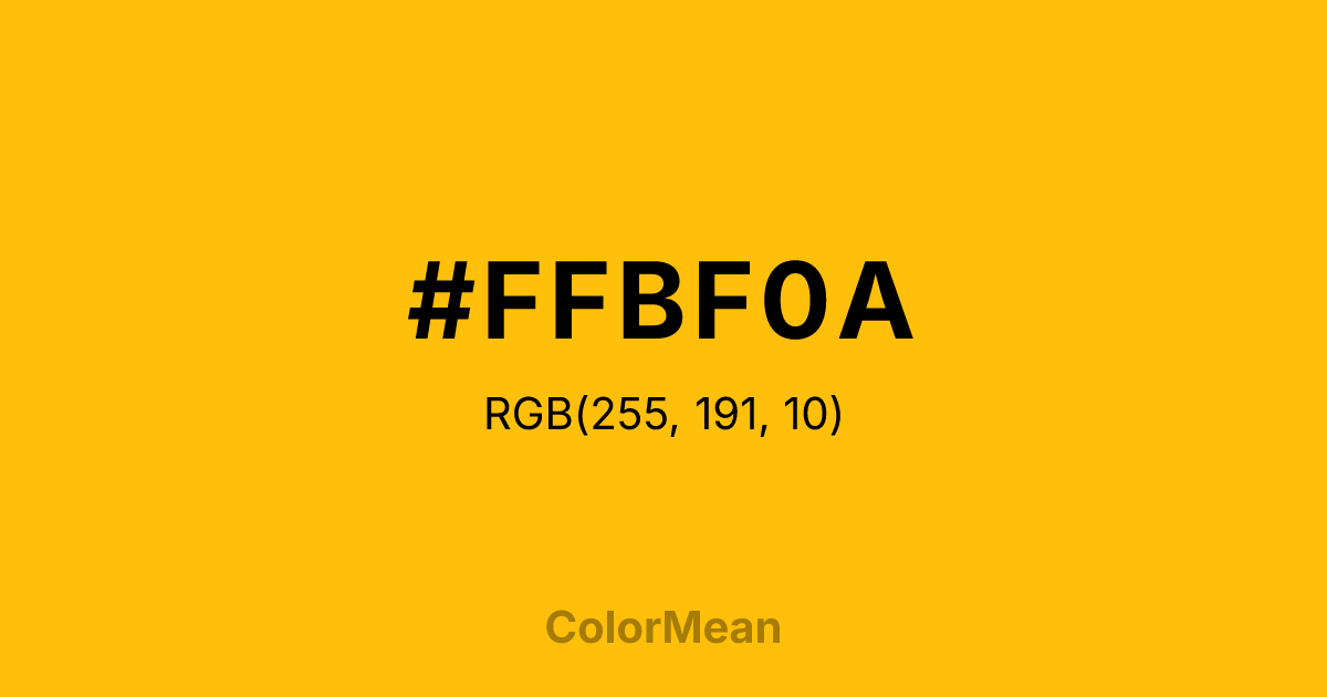 #FFBF0A color swatch
