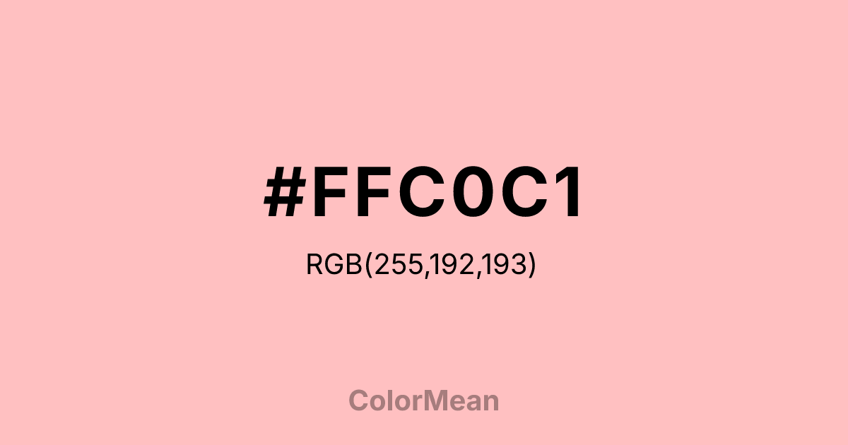 #FFC0C1 color swatch