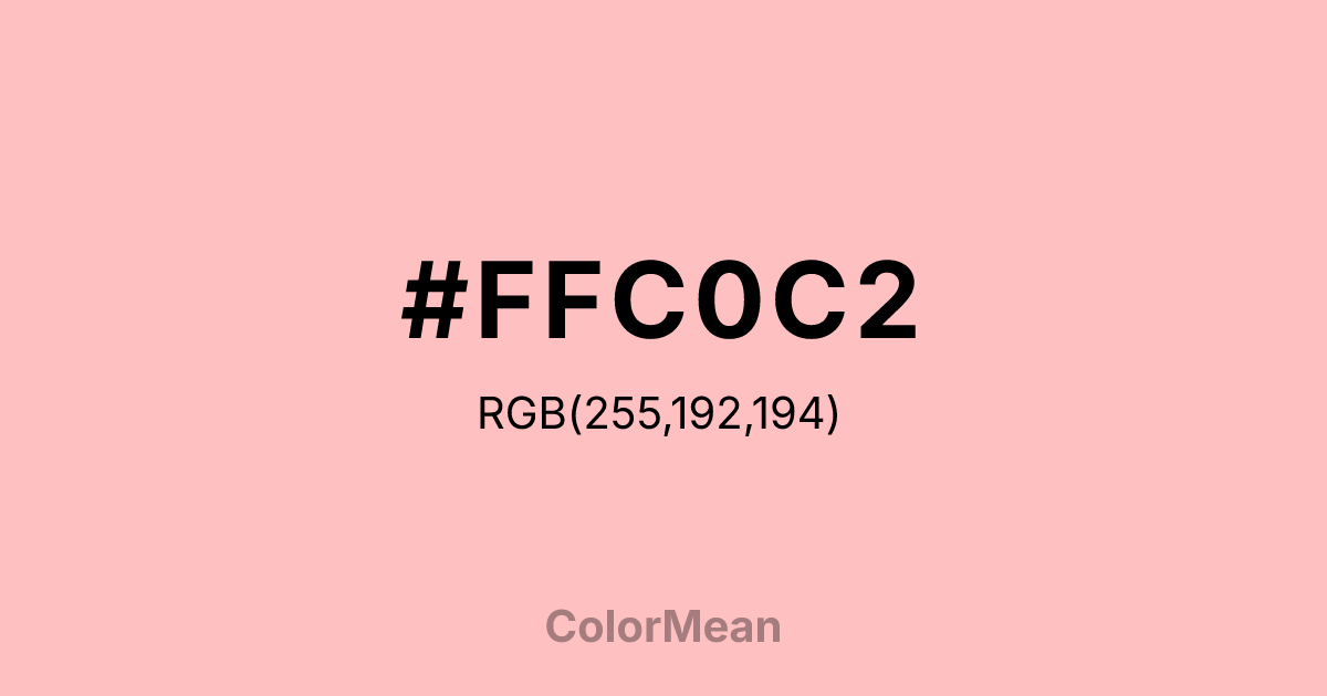#FFC0C2 color swatch