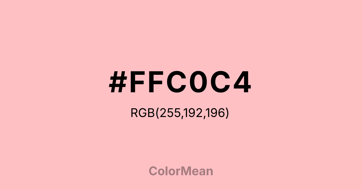 #FFC0C4 color swatch