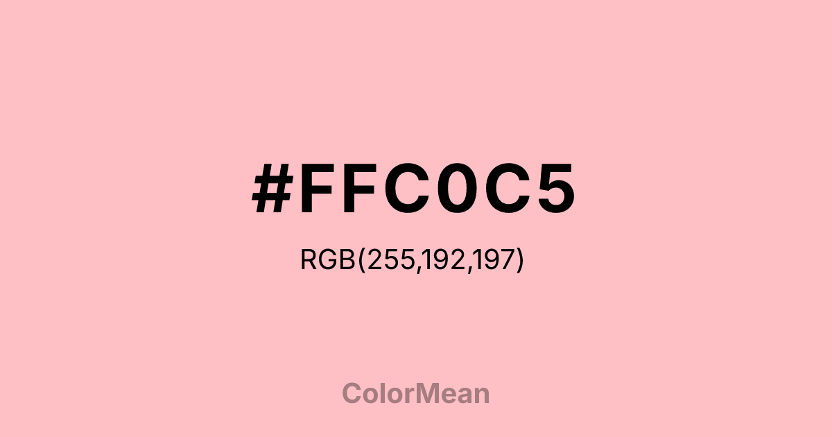 #FFC0C5 color swatch