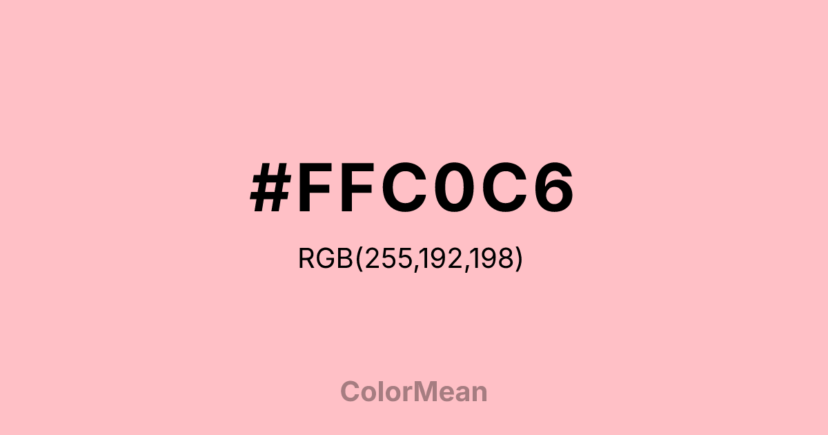 #FFC0C6 color swatch