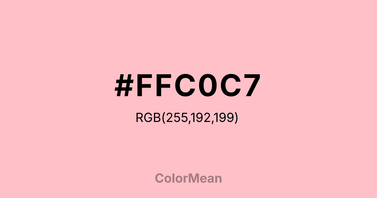 #FFC0C7 color swatch