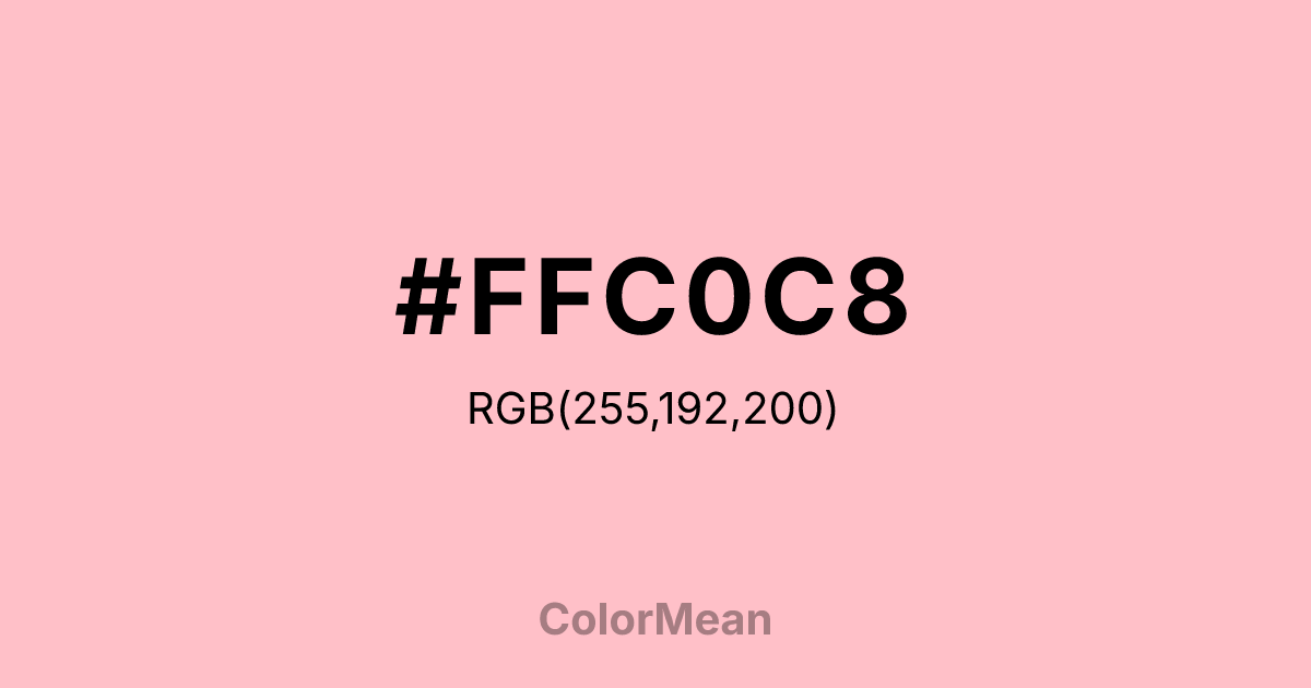 #FFC0C8 color swatch