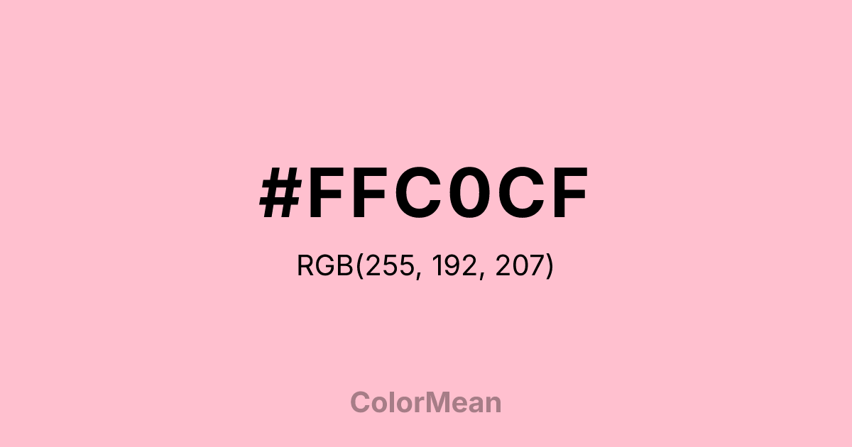 #FFC0CF color swatch