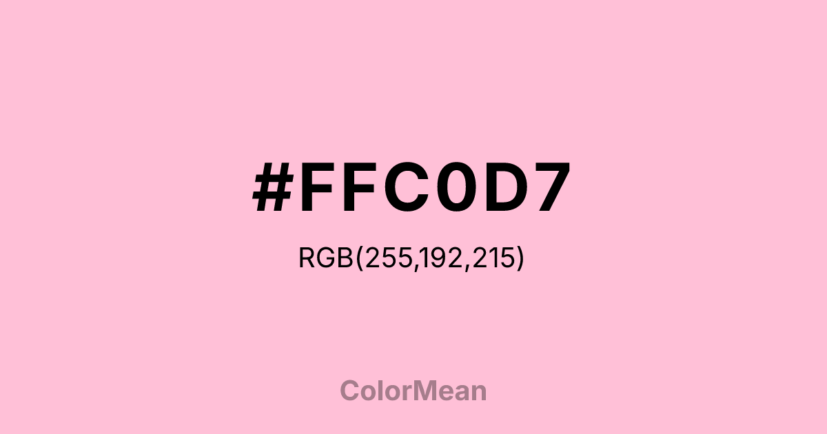 #FFC0D7 color swatch