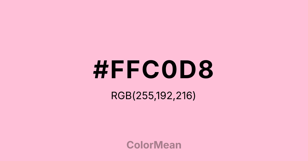 #FFC0D8 color swatch