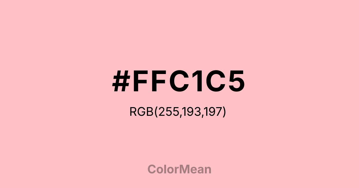#FFC1C5 color swatch