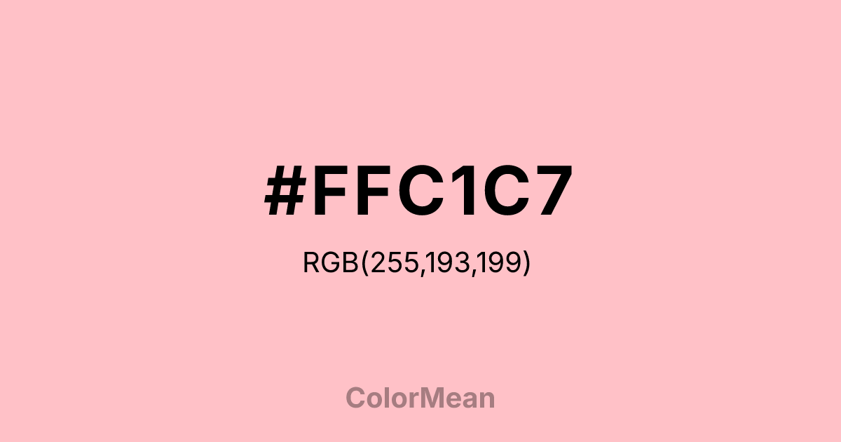 #FFC1C7 color swatch