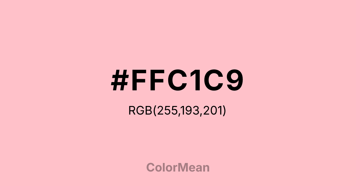 #FFC1C9 color swatch