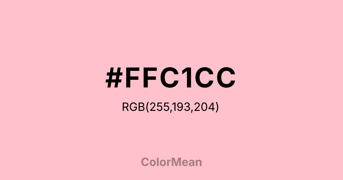 #FFC1CC color swatch