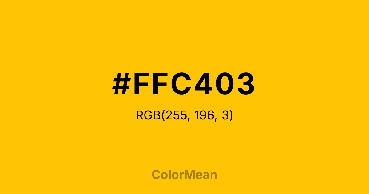 #FFC403 color swatch