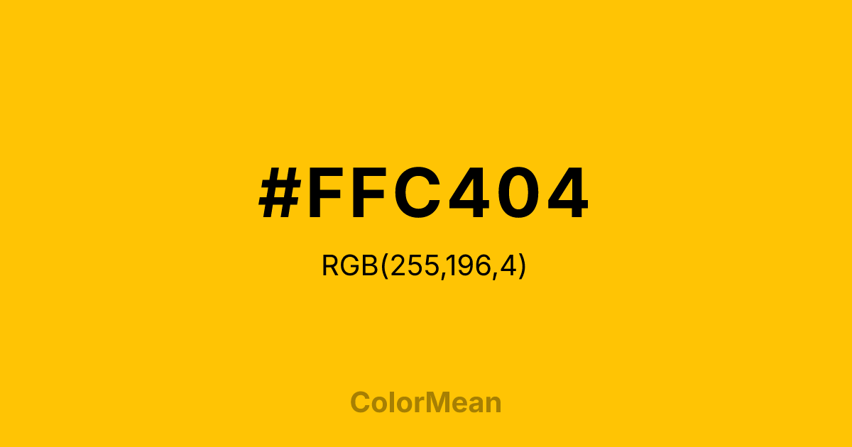 #FFC404 color swatch