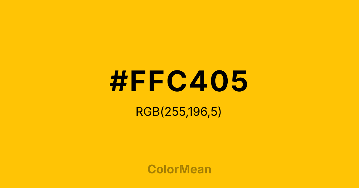 #FFC405 color swatch