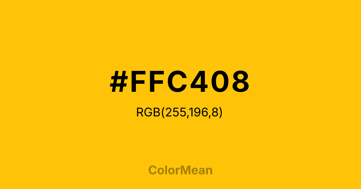 #FFC408 color swatch