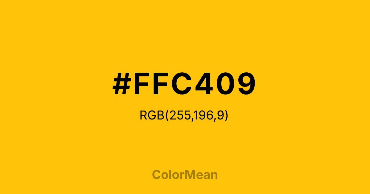 #FFC409 color swatch