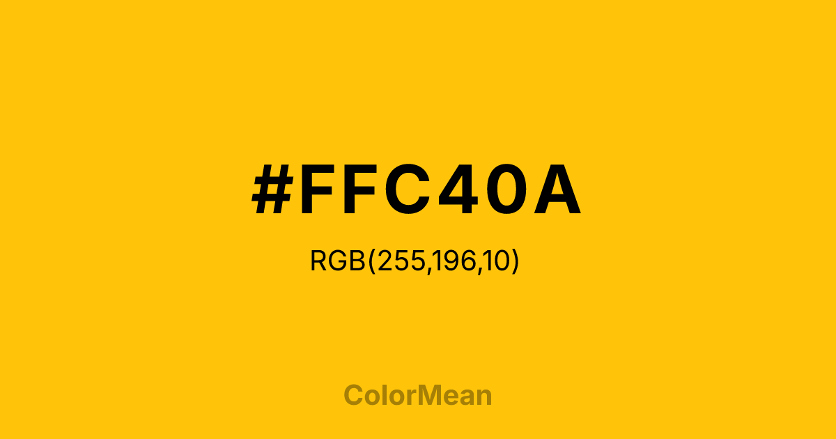 #FFC40A color swatch