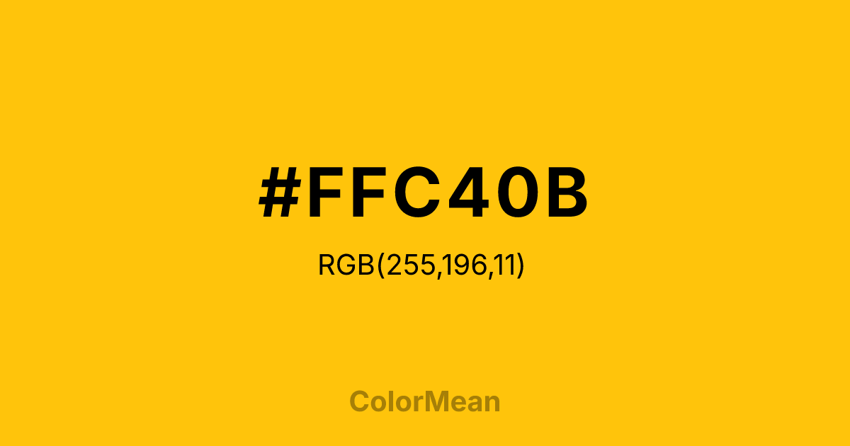#FFC40B color swatch