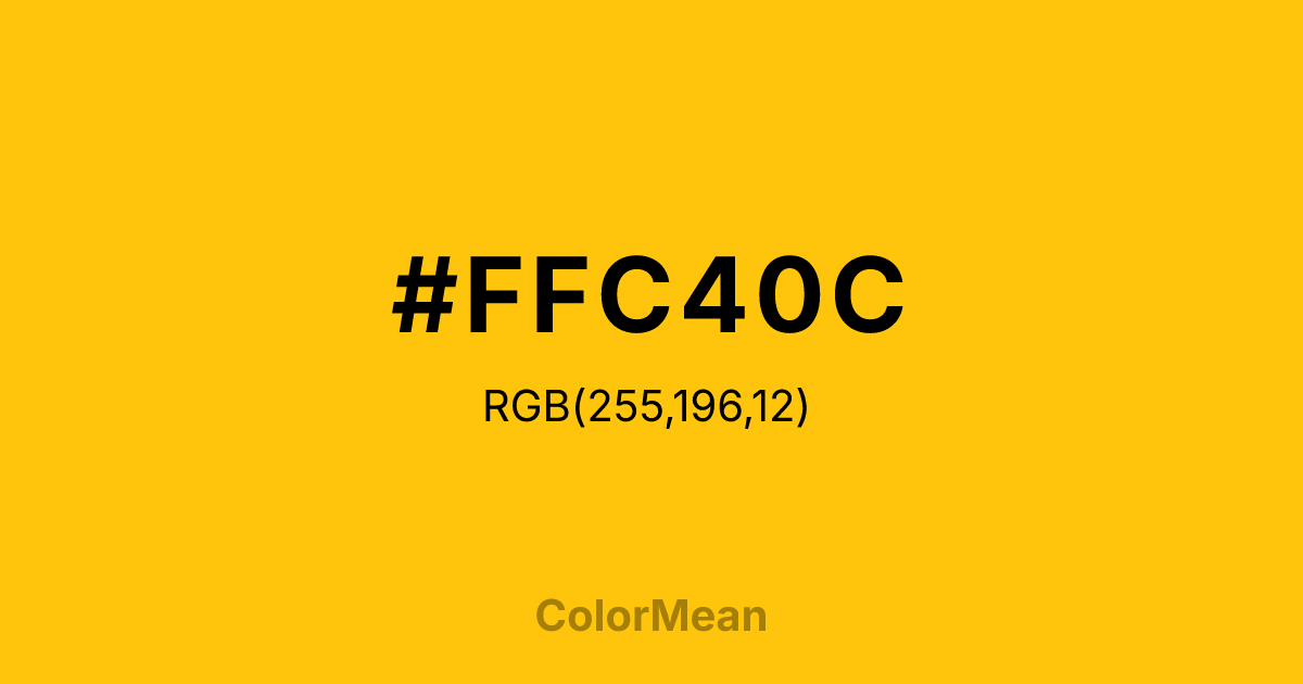 #FFC40C color swatch
