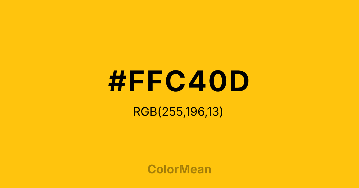 #FFC40D color swatch