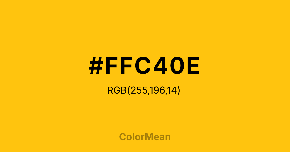 #FFC40E color swatch