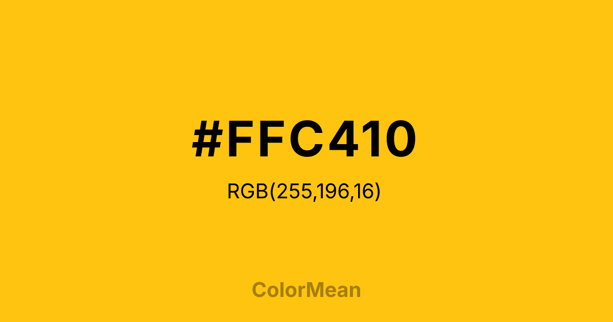 #FFC410 color swatch